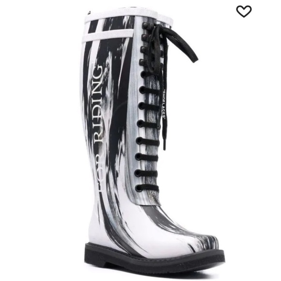 Off-white *NWT* For Riding Tall Rain Boot in Marble - Picture 10 of 10